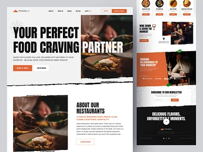 Foodly - Website Design design graphic design landing page landing page design landingpage landingpagedesign landingpageui ui uidesign ux