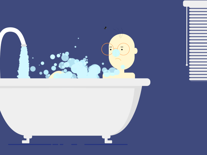 Bath Tub animate bathtub design gif mosquito motion graphics studioscuttles