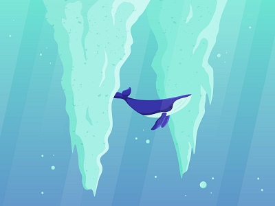 36 Days of type - H 36 days of type 36days h 36daysoftype adventure blue colour h humpback iceberg illustration illustrator letter light ocean shadow texture type underwater vector whale