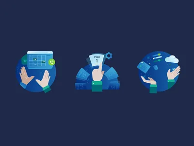 Support Icons calendar cloud help illustration meeting plan schedule support vector