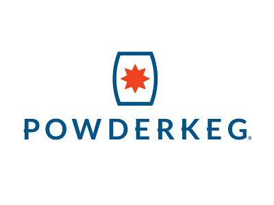 Powderkeg Logo branding cowboy icon indianapolis logo meetup midwest midwestern powderkeg start up tech typography western