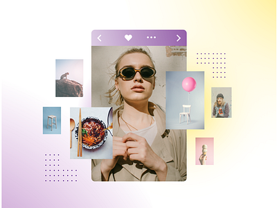 Pinterest x Smartly app balloon beauty collage fashion girl gradient light photo radiant ramen tech ux woman