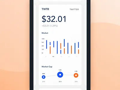 Mobile Application Dashboard for Stock Platform analytics analytics chart app design blockchain business chart clean cryptocurrency dashboard decentralized platform exchange financial startup informational graphic interaction interface mobile monthly graph product ui ux