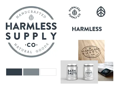 Harmless Branding atx beauty brand branding handcrafted icon logo mockup natural package design satx texas typography vector vegan