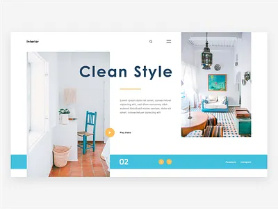 Interior clean concept design inspiration interior ui web deisgn