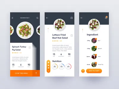 Come Across Food UI dark food ui