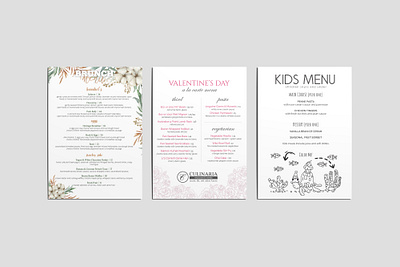 Various A La Carte Menus design graphic design