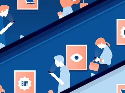 Society blue character illustration illustrator vector