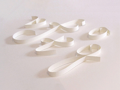 Paper Font design experimental font design minimal paper art typogaphy