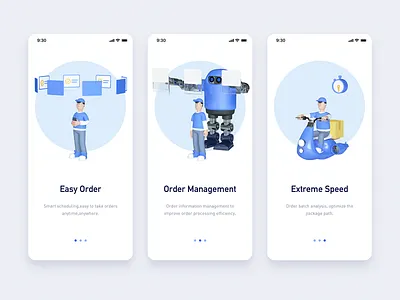 Onboarding 3d app courier delivery onboarding ui