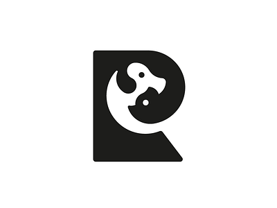 REGIAVET - VETERINARY, LETTER R + DOG+CAT brand branding cat creative design dog dynamic flat letter letter r logo logo design modern negative negative space r typography vector veterinary zoo