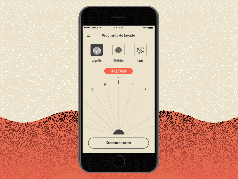 Washing Machine control APP animation app app animation app design app designer control interaction interaction animation interaction design invision invisionstudio motion art remote control retro sketch ui ui ux design ui guide ux