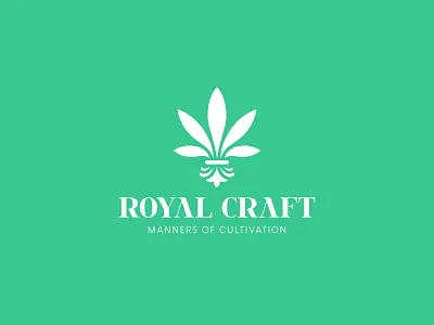 Royal Craft branding cannabis cbd cultivation identity logo marijuana mark noble royal symbol