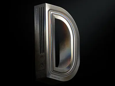 36 DaysOfType | D 36daysoftype andrewfootit iridescent metal titanium typogaphy