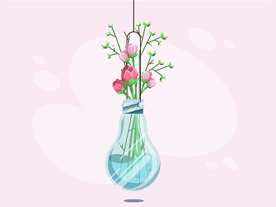 Floral detail 2d art art colors crystal decorating design detail digitalillustration flower flowervase garden icon illustration illustration art illustrator cc spring vector
