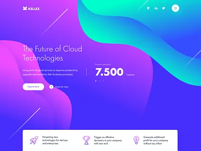 Kellex - WordPress Theme business colourful corporate theme themeforest ui ux vector web web design website wordpress