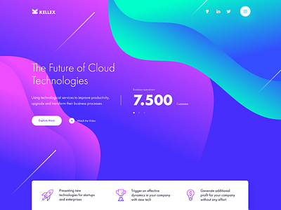 Kellex - WordPress Theme business colourful corporate theme themeforest ui ux vector web web design website wordpress