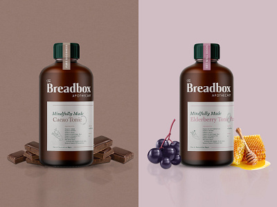 Pure Goodness botanical breadbox cacao chocolate elderberry florida fruit hand health honey illustration logotype medicine natural organic packaging science st pete tampa typography