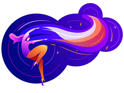 Magic girl ai augmented reality character creative design future girl illustration interactive magic people power vector virtual reality woman