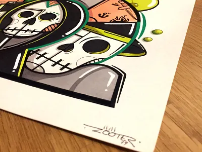 "Vida Loca" character character illustration characterdesign color cubism illustration shapes skull