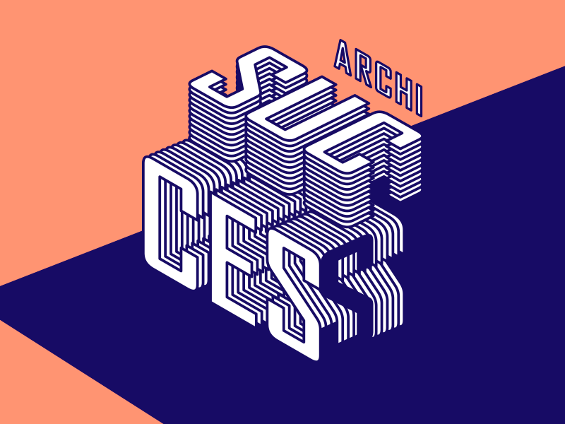 Archi Success meeting 3d abstract architecture branding design event gif graphicdesign identity illustration poster ukraine vector visualidentity