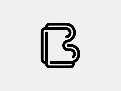 Letter B alphabet black blend branding curves geometry grid icon illustration lettering line logo monogram stroke symbol typography vector
