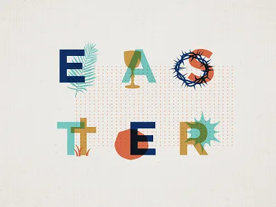 Easter at The District 2019 burst cross crown easter illustration jesus palm sunday series sermon graphic tomb