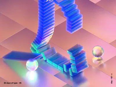 36 days of type c 3d c4d cinema 4d design illustration iridescent texture