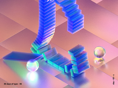 36 days of type c 3d c4d cinema 4d design illustration iridescent texture