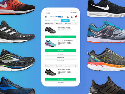 My Account Section - Road Runner Sports account section conversion design customers ecommerce interface mobile online shopping repeat orders running shoes ui ux design ui design user experience user interface ux design