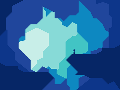 Infinity cartoon cave color design flat green hike illustration jagged rock simple space vector