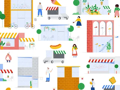 Small Bizniz design flat google illustration vector