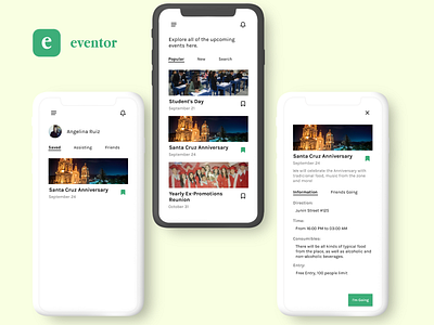 Eventor - Event Tracking App app branding dailyui design ui ui ux web website