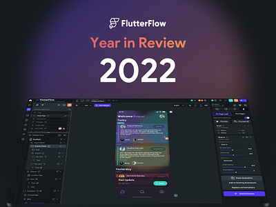 FlutterFlow Year in Review 2022 app flutterflow flutterflow wrapped one page ui ux web webflow wrapped year in review