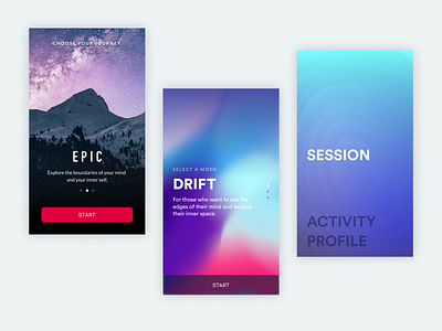 Landing Screens apps color home landing ui ux