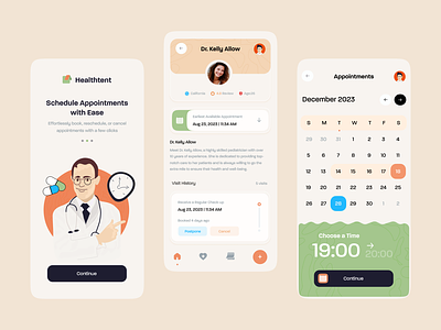 Healthcare App - Mobile App app appointment creative doctor healthcare mobile app product design schedule app ui uidesign uxdesign webdesign