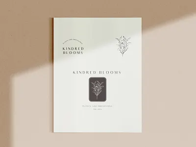 Kindred Blooms branding color design hand drawn illustration logo typogaphy typography vector