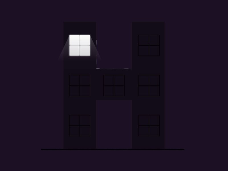 H | 36 Days of Type 2d after effects animation gif home light loop mograph motion design motion graphics