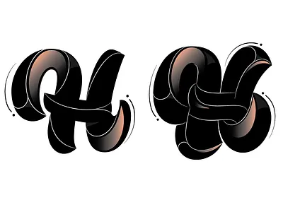 Heavy Stuff bold capital custom h illustration lettering pencil pushers vector