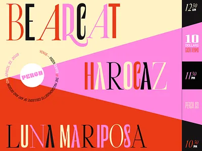 Lineup / Poster brand branding clean concert design event identity illustrator lineup logo music poster print schedule type typography vector