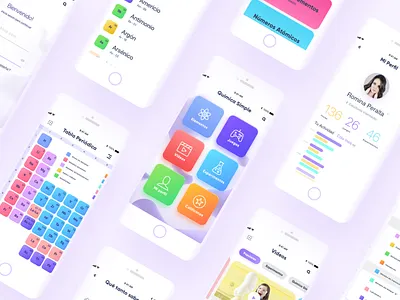 Química Simple app branding chemistry design education games
