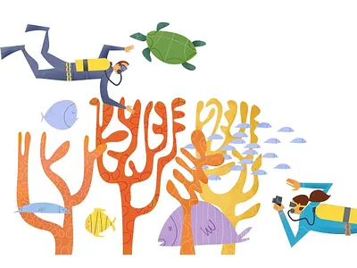 I like to be under the sea adventure coral reef editorial fish scuba snorkeling swimmers tourism travel