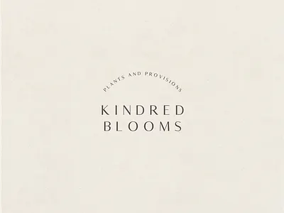 Kindred Blooms Concept Logo branding design logo typogaphy typography