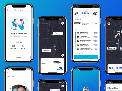IBUS App - IOS app design driver app interface ios ma map app mobile productdesign ui ux
