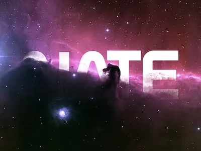 NATE Space Program astronomy color nasa nebula space typography