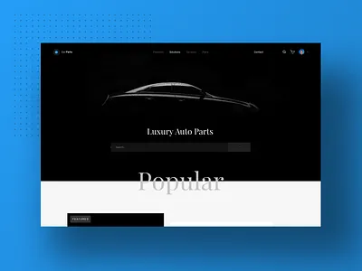 WIP B2B Auto Parts CMS Theme 1 b2b black blue brand branding car clean design interface modern modular simple typography ui ux web web design white