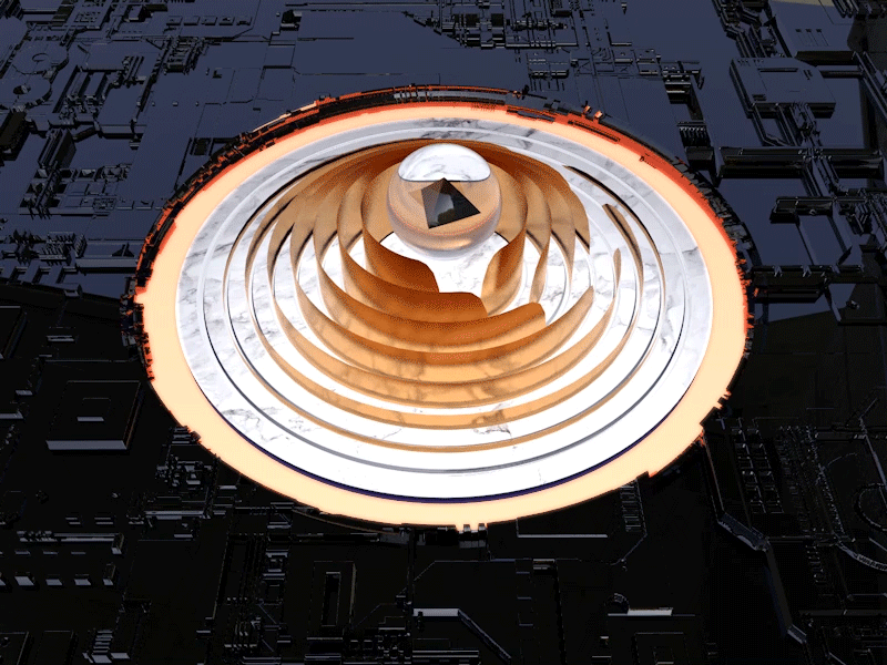 Orb Timer 3d c4d cinema 4d gold loading orb