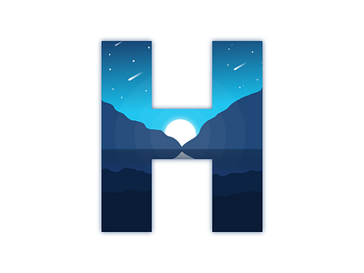 Letter H 36daysoftype lake landscape