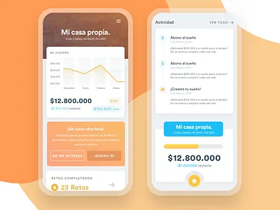 Savings App Dashboard app applic chart dashboard gamification gamify progress savings