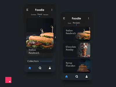 Recipe App - Concept adobe xd animation app branding design flat icon illustration illustrator lettering logo logo design minimal typography ui design vector web web design webdesign website